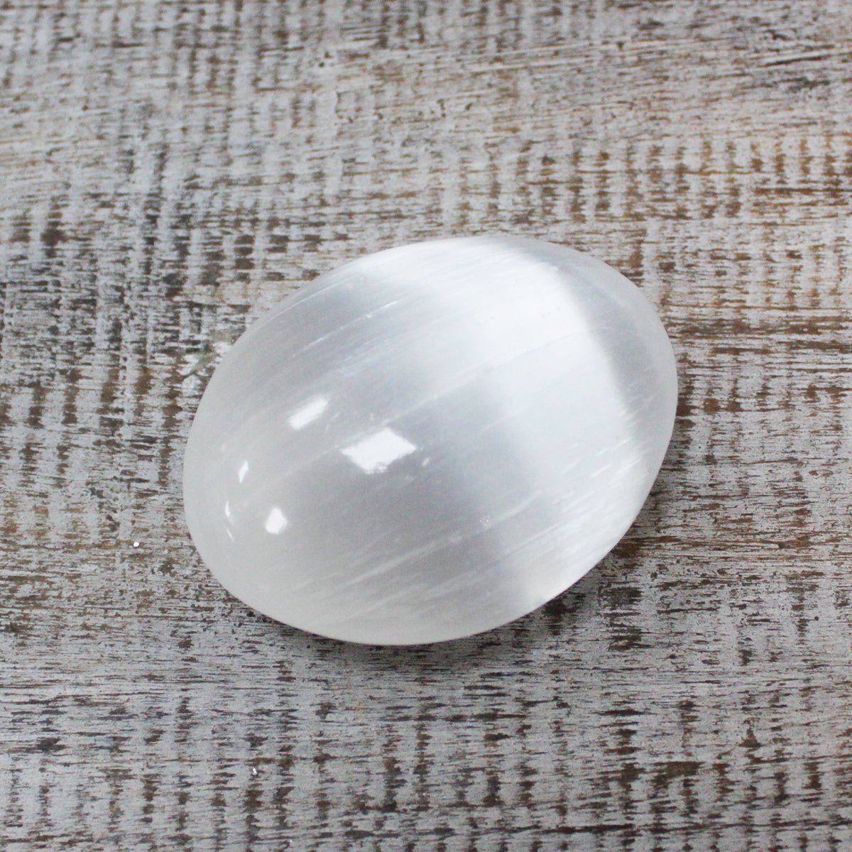 Selenite Palm Stone - 6.5 cm - SHAMTAM.COM