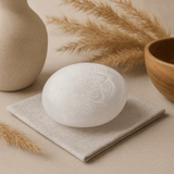 Selenite Palm Stone, Mandala Engraved - SHAMTAM.COM