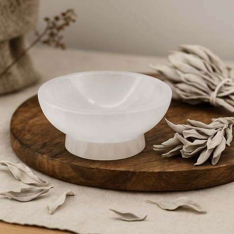 Selenite Ritual Bowl, 10cm - SHAMTAM.COM