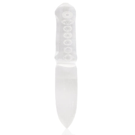 Selenite Ritual Knife - Chakra - SHAMTAM.COM