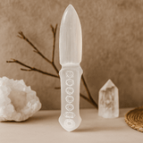 Selenite Ritual Knife Chakra Tool - SHAMTAM.COM