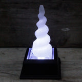 Selenite Spiral Unicorn Horn Tower - 10 cm - SHAMTAM.COM