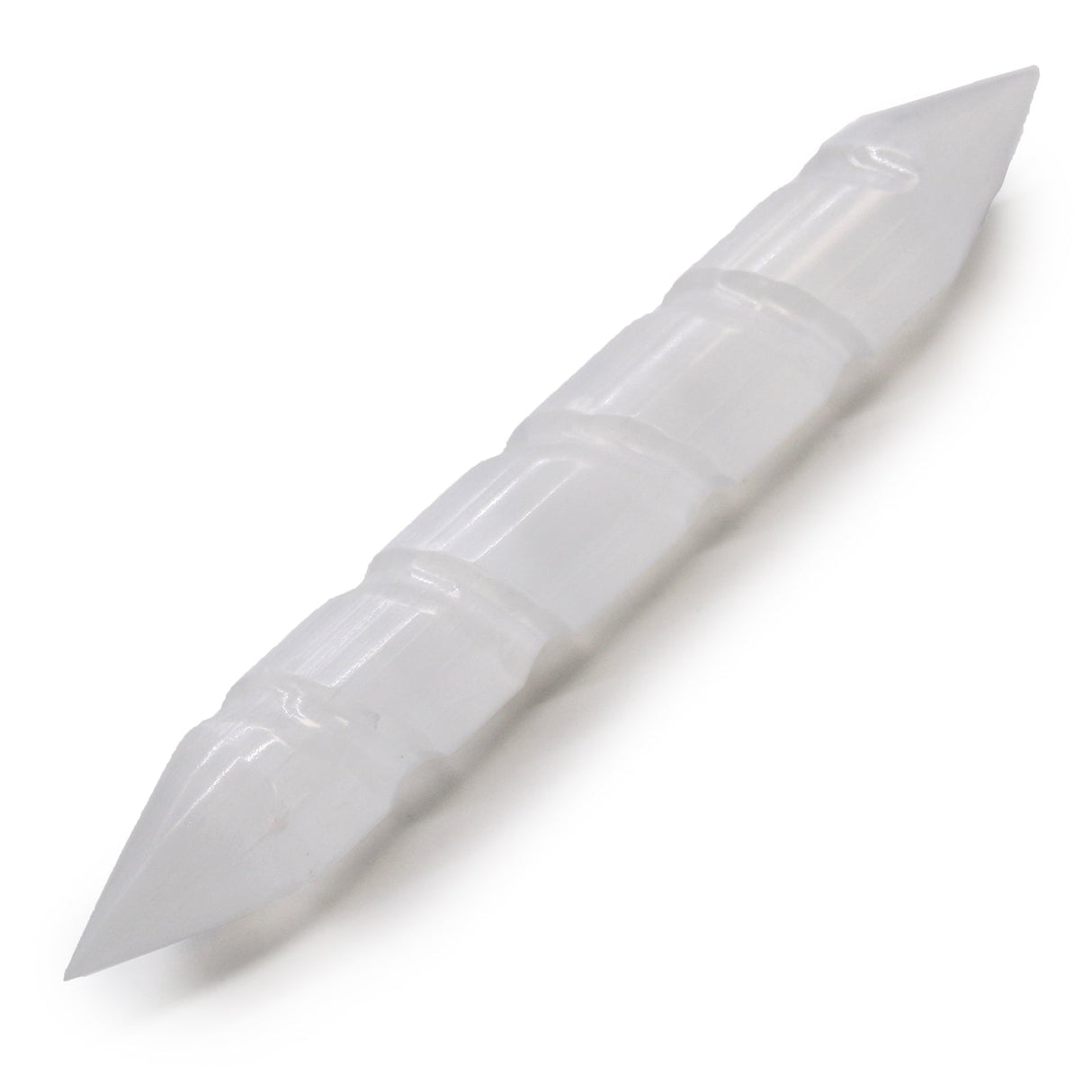 Selenite Wand Spiral - 16 cm (Point Both Ends) - SHAMTAM.COM