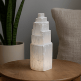 Selenite Tower Lamp 25 cm - SHAMTAM.COM