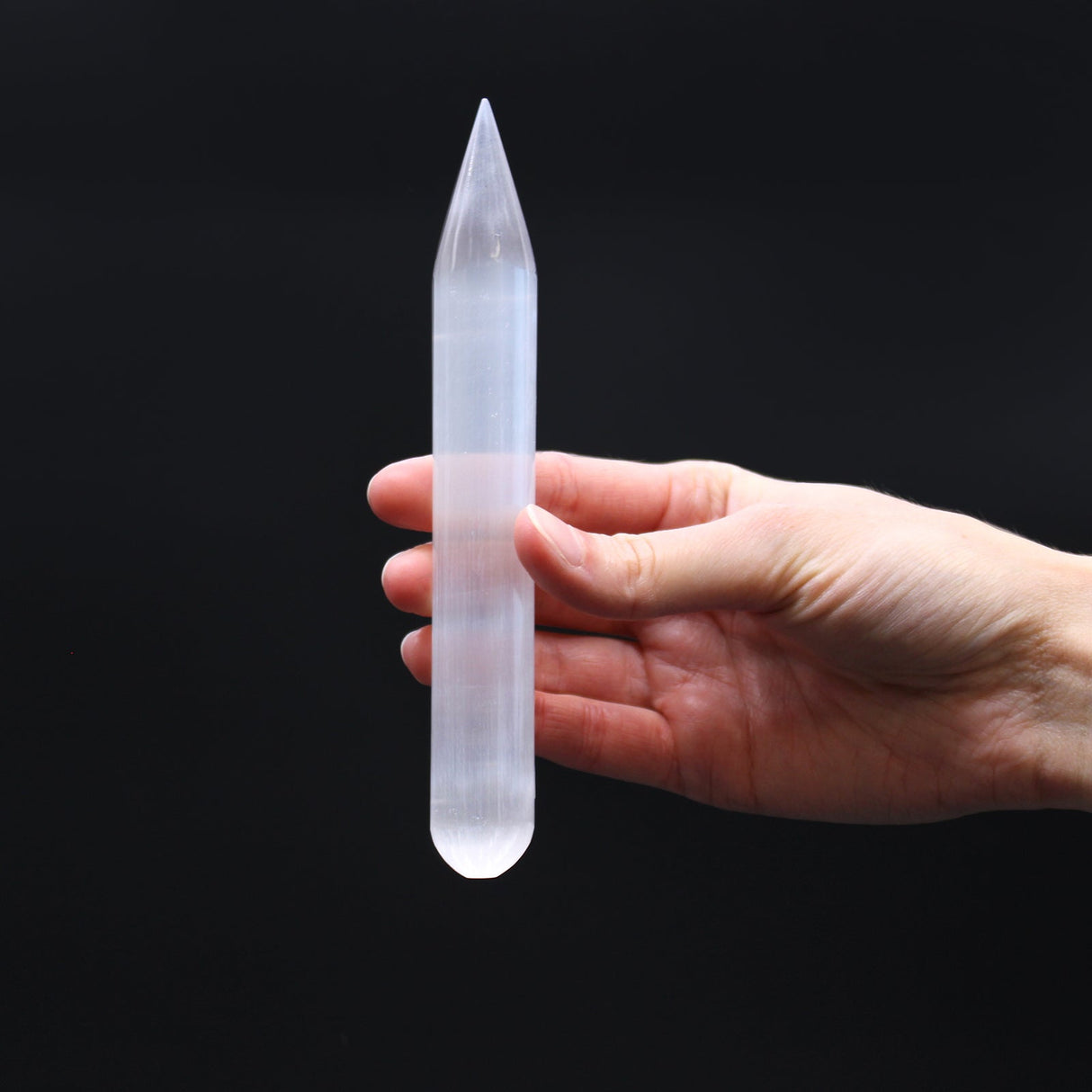 Selenite Wand - 16 cm (Point one End) - SHAMTAM.COM