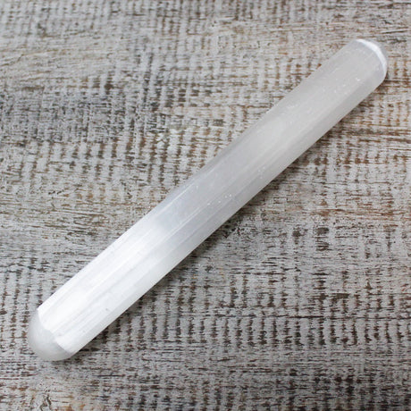 Selenite Wand - 16 cm (Round Both Ends) - SHAMTAM.COM