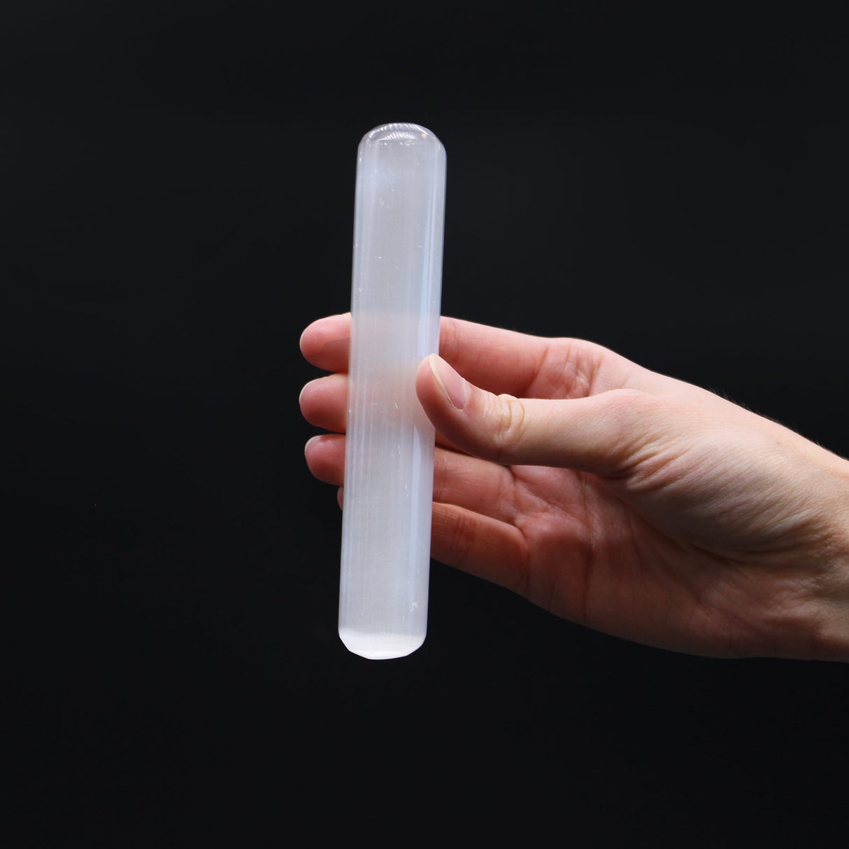 Selenite Wand - 16 cm (Round Both Ends) - SHAMTAM.COM