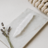 Selenite Wand Double Terminated Spiral 16 cm - SHAMTAM.COM