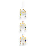 Serene Fish Drop Wind Chime with 7 Brass Bells - Handcrafted Indian Decor for Abundance and Tranquility - SHAMTAM.COM