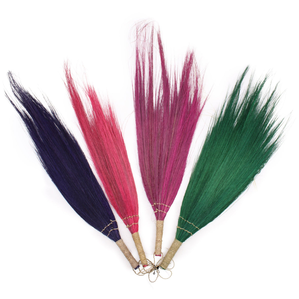 Set 4 - Pampas Long Broom - Vivid colours - SHAMTAM.COM