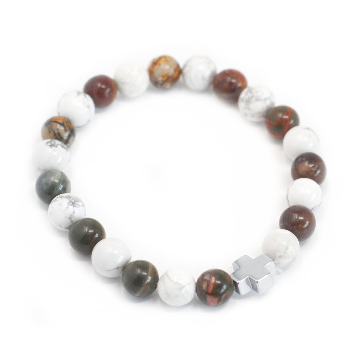 Couple Bracelets - Peace - Picasso Jasper & White Howlite - SHAMTAM.COM