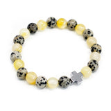 Couple Bracelets - Protection - Dalmatian Jasper & Yellow Agate - SHAMTAM.COM