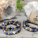 Couple Bracelets - Support - Sodalite & Picture Stone - SHAMTAM.COM