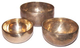 Handmade Singing Bowls Set of 3 Brass - SHAMTAM.COM