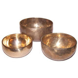 Handmade Singing Bowls Set of 3 Brass - SHAMTAM.COM