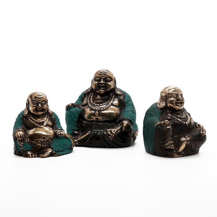 Set of 3 - Happy Buddha's (asst sizes) - SHAMTAM.COM