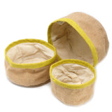 Set of 3 Natural Jute Baskets - Olive - SHAMTAM.COM