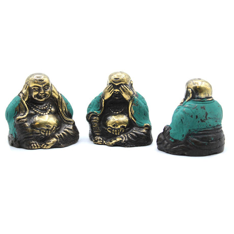 Set of 3 - See No Evil etc - Buddha - SHAMTAM.COM