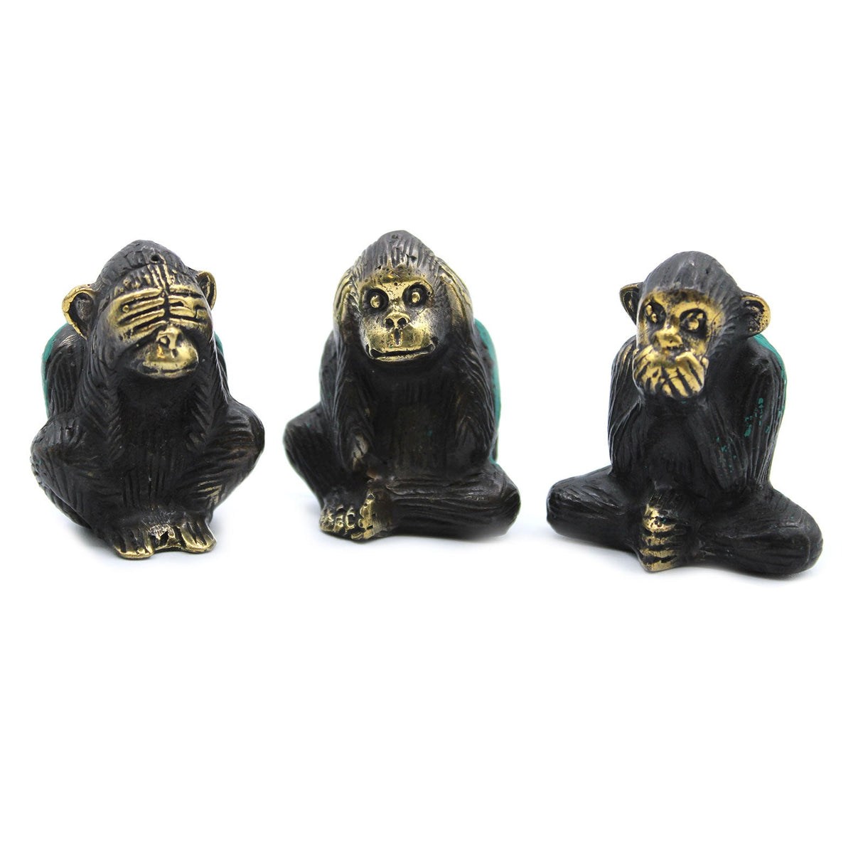 Set of 3 - See No Evil etc - Monkeys - SHAMTAM.COM