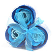 Soap Flowers Heart Box - Blue Wedding Roses - Set of 3 - SHAMTAM.COM