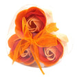 Set of 3 Soap Flower Heart Box - Peach Roses - SHAMTAM.COM