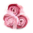 Set of 3 Soap Flower Heart Box - Pink Roses - SHAMTAM.COM