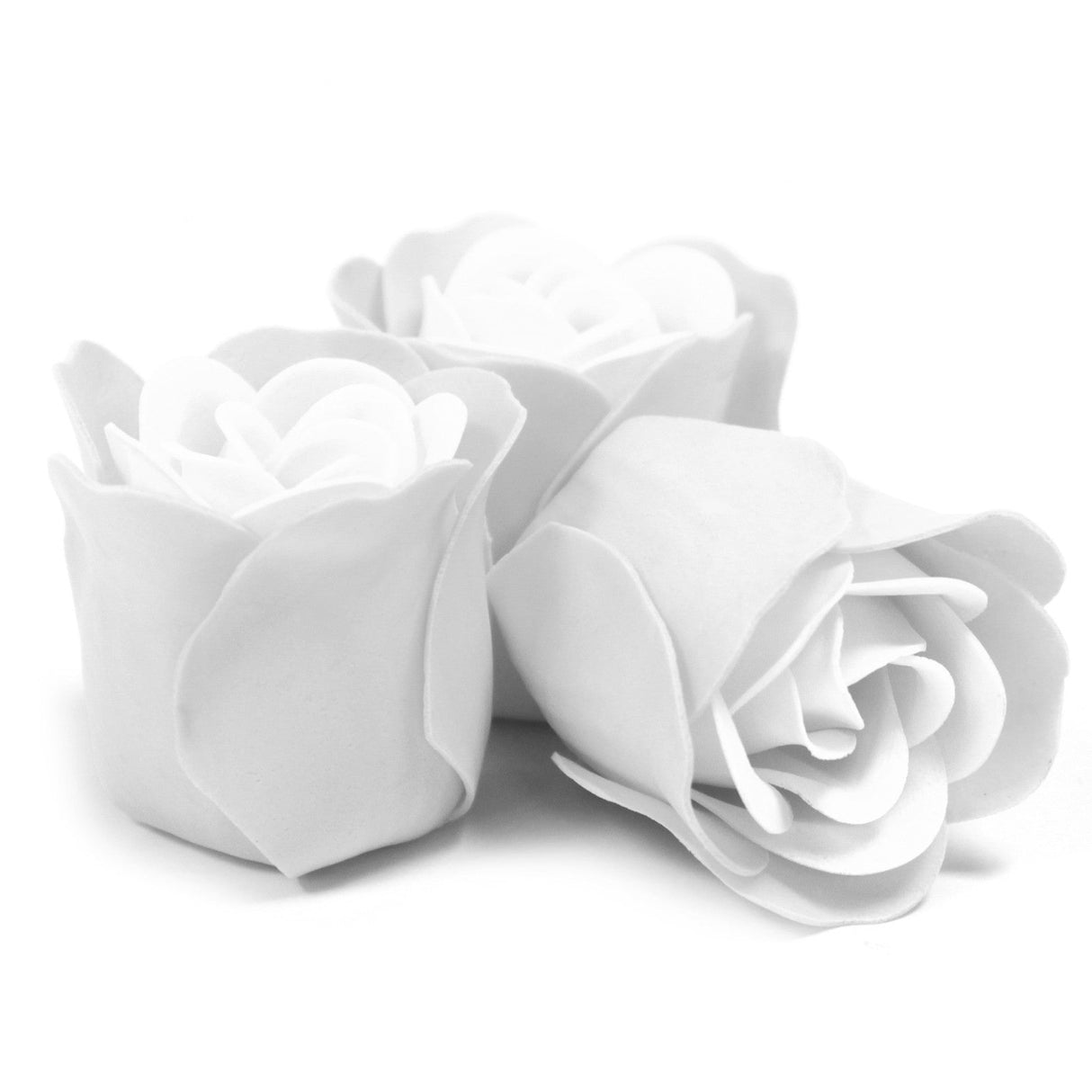 Set of 3 Soap Flower Heart Box - White - SHAMTAM.COM