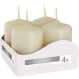 Set of 4 Pillar Candles 40x60mm - Ivory - SHAMTAM.COM