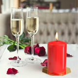 Set of 4 Pillar Candles 40x60mm - Red - SHAMTAM.COM