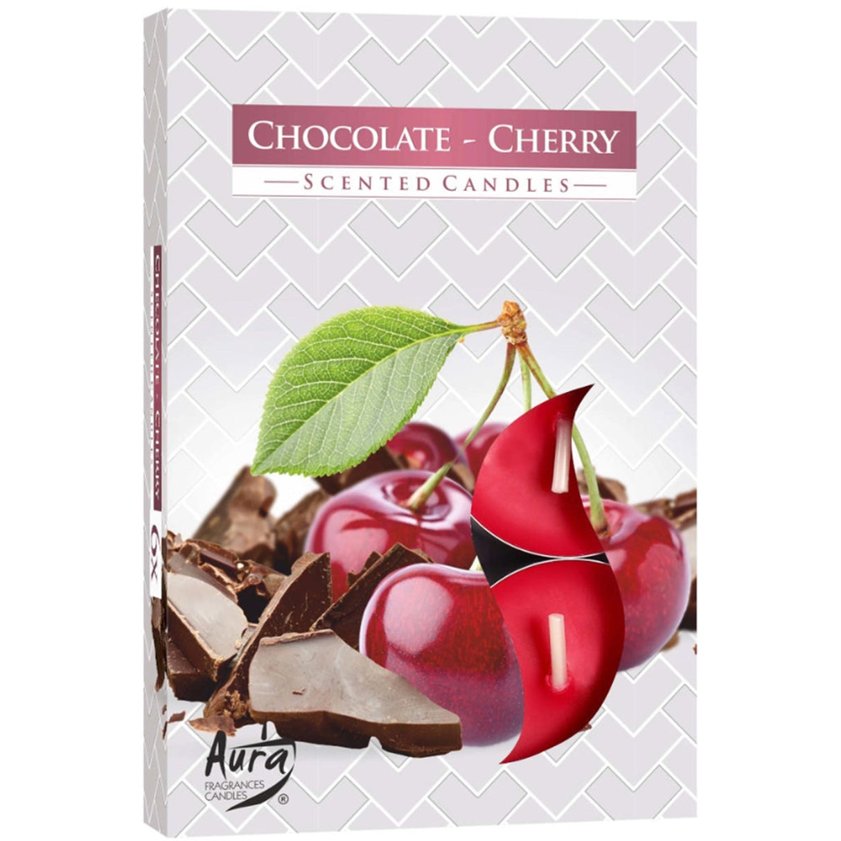 Scented Tealights - Chocolate & Sour Cherry Set of 6 - SHAMTAM.COM