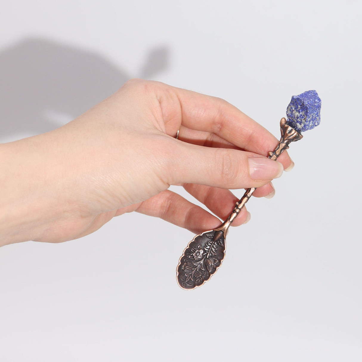 Set of 7 Bronze Gemstone Crystal Witch Spoons - SHAMTAM.COM