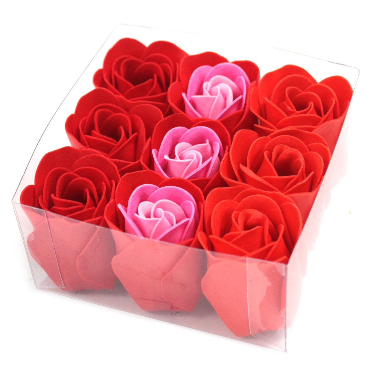 Set of 9 Soap Flowers - Red Roses - SHAMTAM.COM