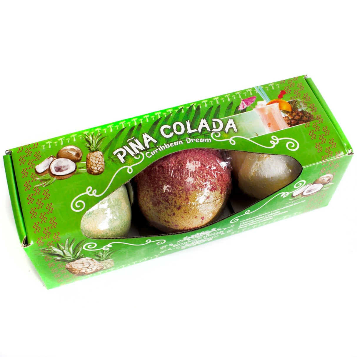 Set of Three Piña Colada Bath Bombs - SHAMTAM.COM