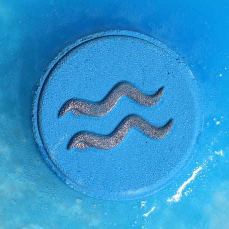 Set of Zodiac Bath Fizzers with Horoscope - Aquarius - SHAMTAM.COM