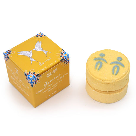 Set of Zodiac Bath Fizzers with Horoscope - Gemini - SHAMTAM.COM