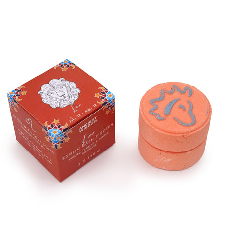 Set of Zodiac Bath Fizzers with Horoscope - Leo - SHAMTAM.COM