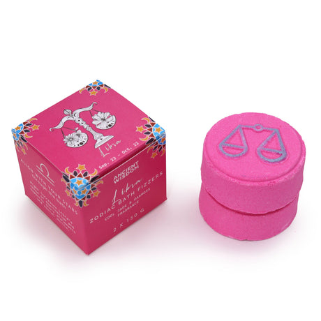 Set of Zodiac Bath Fizzers with Horoscope - Libra - SHAMTAM.COM