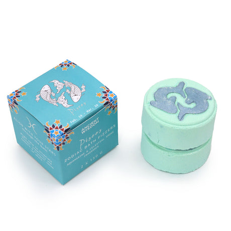 Set of Zodiac Bath Fizzers with Horoscope - Pisces - SHAMTAM.COM