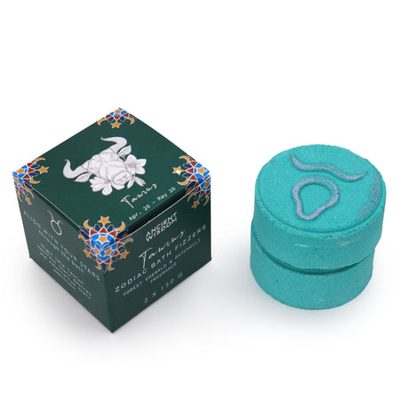 Set of Zodiac Bath Fizzers with Horoscope - Taurus - SHAMTAM.COM