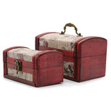 Sets of 2 Colonial Boxes - Rose Design - SHAMTAM.COM