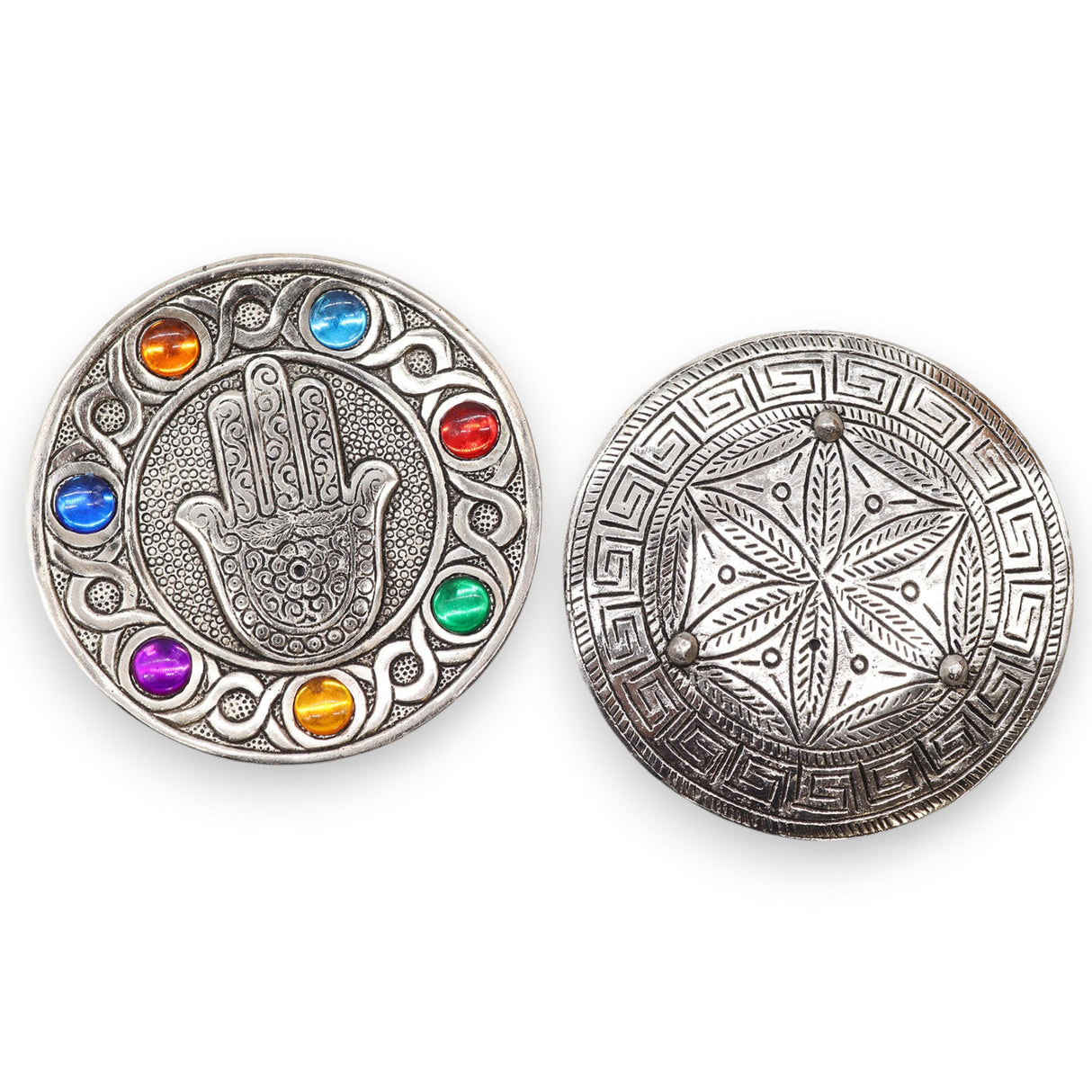 Seven Chakra Hamsa Incense Burner - SHAMTAM.COM