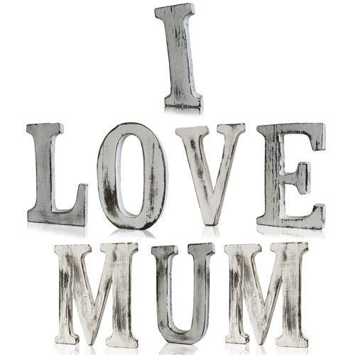 Wooden Letters - I LOVE MUM - SHAMTAM.COM