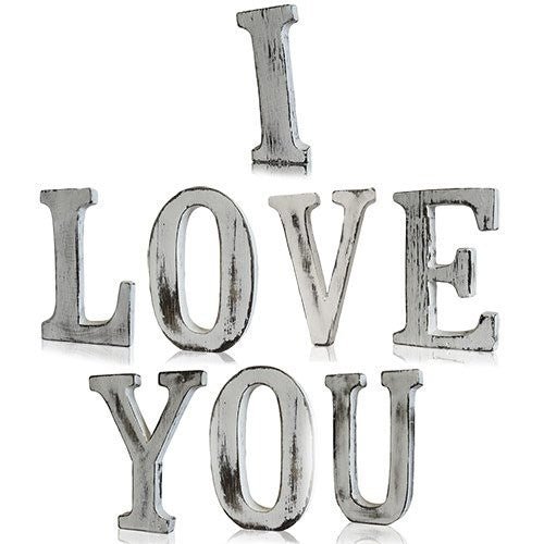 Wooden Letters - I LOVE YOU (8) - SHAMTAM.COM