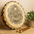 Shamanic Drum Hamsa 30cm With Two Sticks - SHAMTAM.COM