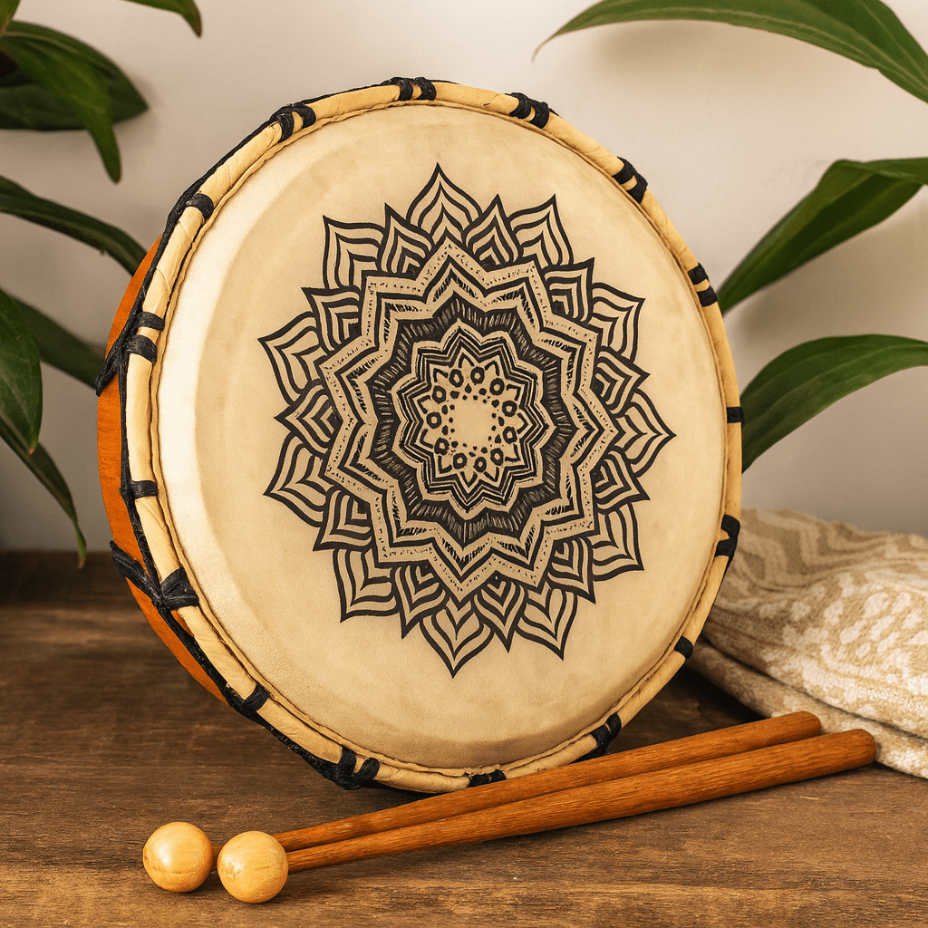 Shamanic Drum Mandala Goat Skin 20cm - SHAMTAM.COM