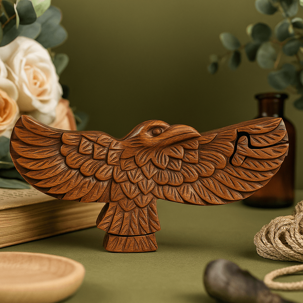 Sheesham Wood Puzzle Box - Spread Eagle - SHAMTAM.COM