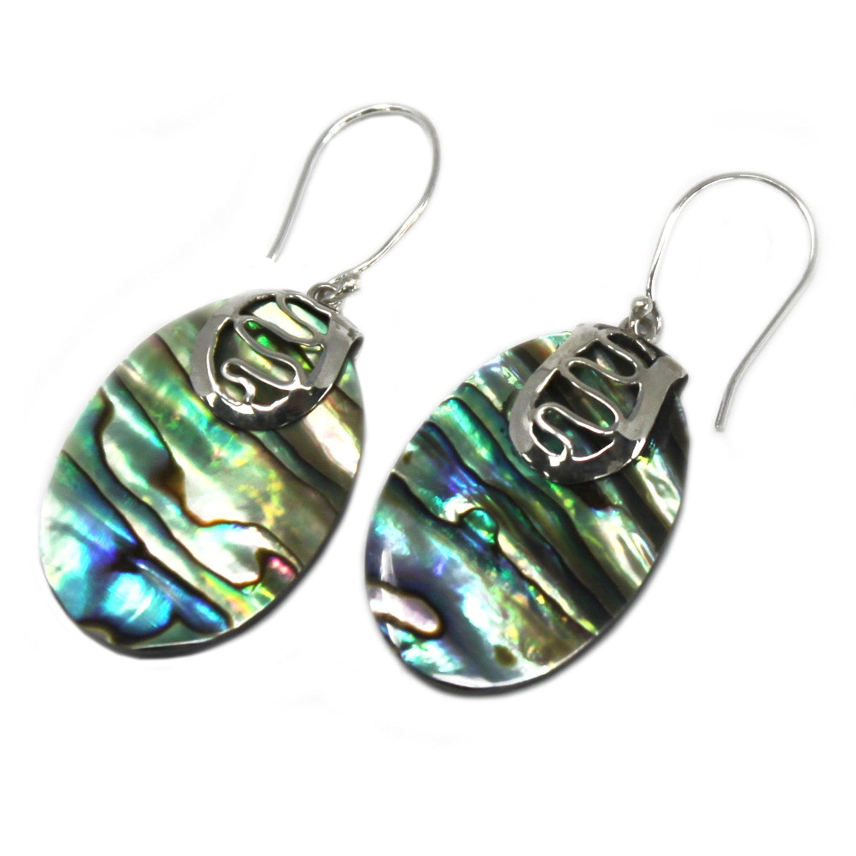 Shell & Silver Earrings - Abalone - SHAMTAM.COM