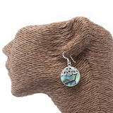 Shell & Silver Earrings - Classic Disc - Abalone - SHAMTAM.COM