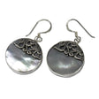 Shell & Silver Earrings - Classic Disc - MOP - SHAMTAM.COM