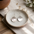 Boucles d'oreilles Coquillage et Argent - Disque Classique - Nacre